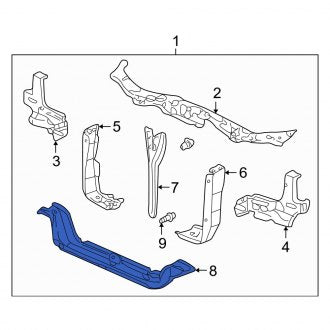 New OEM Genuine Acura, Front Lower Radiator Support Tie Bar - Part # 04603S9V306ZZ