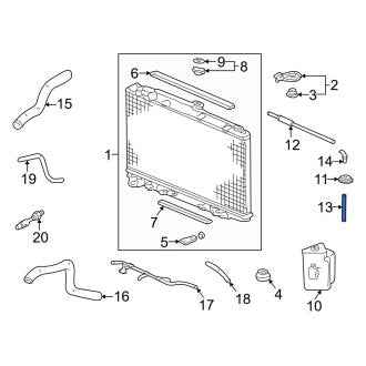 New OEM Genuine Acura, Engine Coolant Overflow Hose - Part # 19103RDJA00