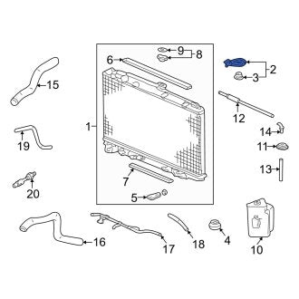 New OEM Genuine Acura, Upper Radiator Mount Bracket - Part # 74171S3VA00