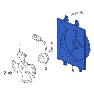 New OEM Genuine Acura, A/C Condenser Fan Shroud - Part # 38615RDJA00