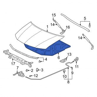 New OEM Genuine Acura, Hood Insulation Pad - Part # 74141S3VA02