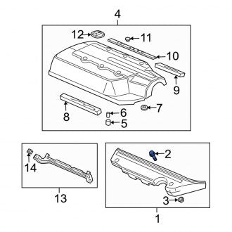 New OEM Genuine Acura, Engine Cover Clip - Part # 91501SS8A01