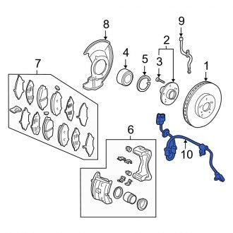 New OEM Genuine Acura, Front Left ABS Wheel Speed Sensor - Part # 57455S3VA02