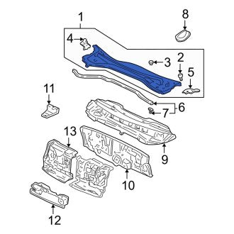 New OEM Genuine Acura, Cowl Cover - Part # 74200S3VA01