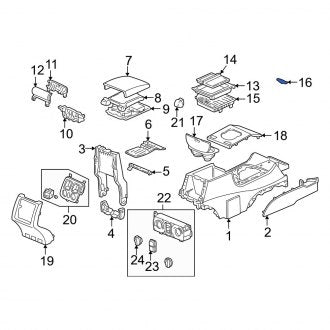 New OEM Genuine Acura, Center Console Latch - Part # 83430S3VA01ZC