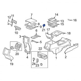 New OEM Genuine Acura, Right Console Armrest Cap - Part # 83405S3VA01ZB