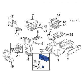 New OEM Genuine Acura, Rear HVAC Temperature Control Panel - Part # 79660S3VA72