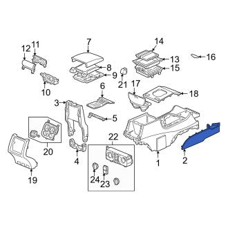 New OEM Genuine Acura, Upper Console Panel - Part # 83251S3VA31ZA