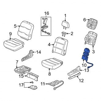 New OEM Genuine Acura, Front Left Seat Heater Pad - Part # 81524S3VA01