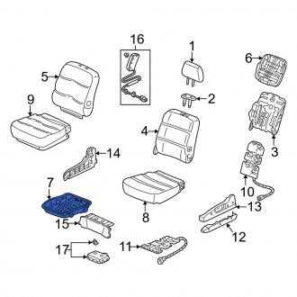 New OEM Genuine Acura, Front Right Seat Frame - Part # 81136S84A04