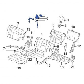 New OEM Genuine Acura, Center Left Seat Back Recliner Adjustment Handle - Part # 81729S3VA11ZA