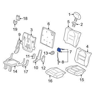 New OEM Genuine Acura, Rear Seat Back Recliner Adjustment Handle - Part # 82243S3VA11ZB