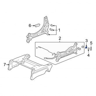 New OEM Genuine Acura, Front Right Seat Adjuster Washer - Part # 81104SE3J02