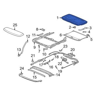 New OEM Genuine Acura, Sunroof Glass - Part # 70200S3VA11