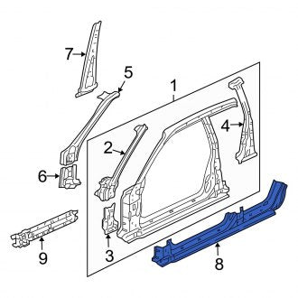 New OEM Genuine Acura, Right Rocker Panel - Part # 04631S3V306ZZ