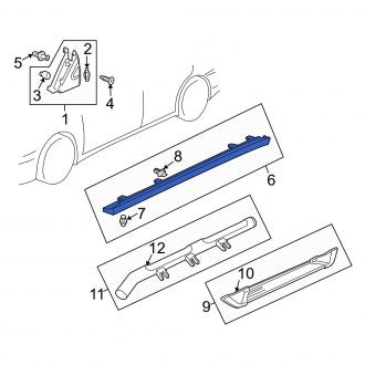 New OEM Genuine Acura, Right Rocker Panel Guard - Part # 71800S3VA00