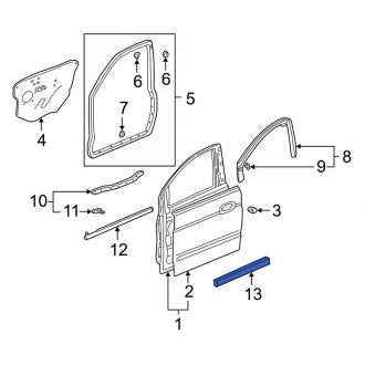 New OEM Genuine Acura, Front Door Panel Insulation - Part # 72324S9V000