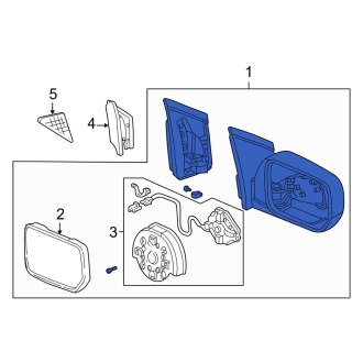 New OEM Genuine Acura, Front Right Door Mirror - Part # 76200S3VA14ZS