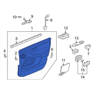 New OEM Genuine Acura, Rear Left Inner Door Interior Trim Panel - Part # 83783S3VA10ZB