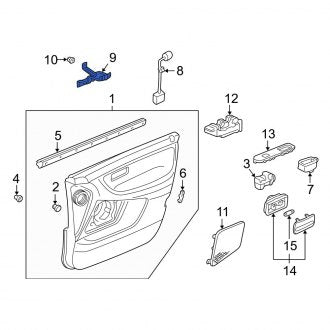 New OEM Genuine Acura, Rear Door Interior Trim Panel Bracket - Part # 83508S3VA00