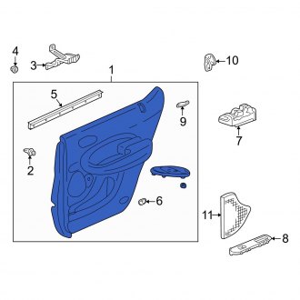 New OEM Genuine Acura, Rear Right Inner Door Interior Trim Panel - Part # 83733S3VA10ZD