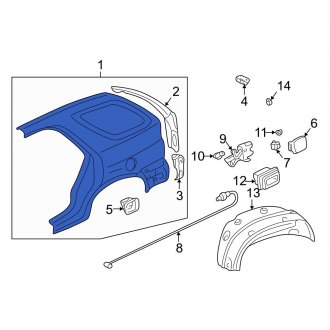 New OEM Genuine Acura, Rear Left Quarter Panel - Part # 04646S3VA80ZZ