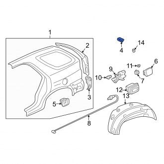 New OEM Genuine Acura, Rear Right Bumper Cover Bracket - Part # 65756S3VA00ZZ