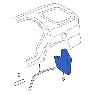 New OEM Genuine Acura, Rear Left Mud Flap - Part # 75830S3VA00