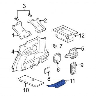 New OEM Genuine Acura, Rear Right Truck Bed Floor Sill - Part # 84211S3VA10ZG