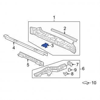 New OEM Genuine Acura, Rear Exhaust Muffler Bracket - Part # 65758S3VA00ZZ