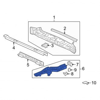 New OEM Genuine Acura, Rear Right Frame Side Member Assembly - Part # 65610S3V305ZZ