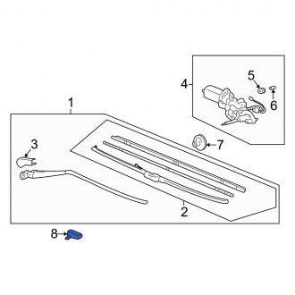 New OEM Genuine Acura, Rear Back Glass Washer Nozzle - Part # 76850S3VA02ZP