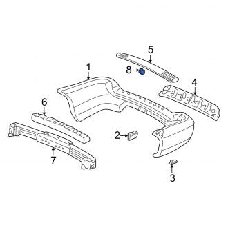 New OEM Genuine Acura, Rear Bumper Cap - Part # 71503S0X000ZM