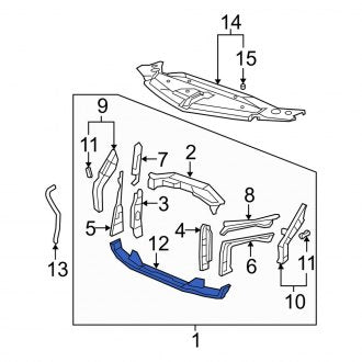 New OEM Genuine Acura, Front Lower Radiator Support Tie Bar - Part # 04603STXA01ZZ