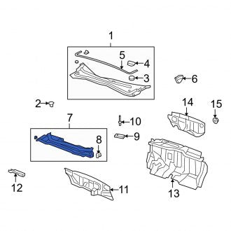 New OEM Genuine Acura, Upper Firewall - Part # 61100STXA01ZZ