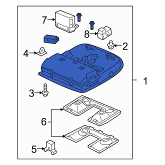 New OEM Genuine Acura, Upper Overhead Console - Part # 36600TK4A12ZC