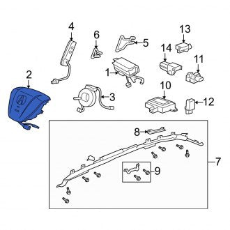 New OEM Genuine Acura, Steering Wheel Air Bag - Part # 77810STXA81ZD