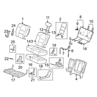 New OEM Genuine Acura, Right Seat Back Panel Clip - Part # 82128STXA01