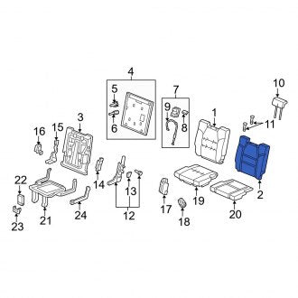 New OEM Genuine Acura, Rear Right Seat Back Cushion - Part # 82122STXL01