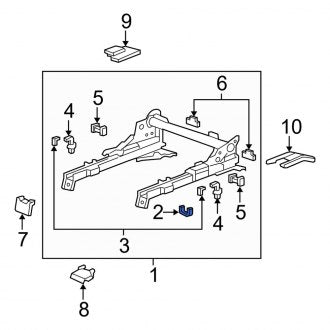 New OEM Genuine Acura, Right Seat Adjuster Cap - Part # 81261STXA01