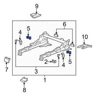 New OEM Genuine Acura, Right Lower Seat Track Cover - Part # 81263STXA01