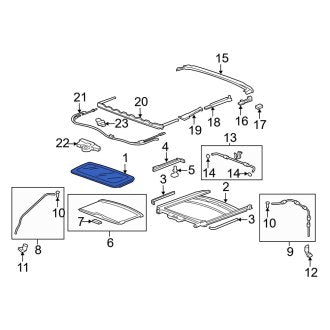 New OEM Genuine Acura, Sunroof Glass - Part # 70200STXA02