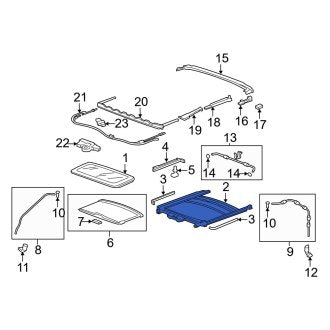 New OEM Genuine Acura, Sunroof Frame - Part # 70100STXA11