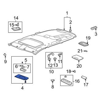 New OEM Genuine Acura, Left Sun Visor - Part # 83280STXA01ZD