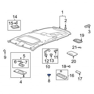 New OEM Genuine Acura, Sun Visor Support - Part # 83236SEA003ZE