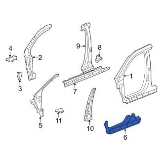 New OEM Genuine Acura, Left Rocker Panel - Part # 04641STX305ZZ