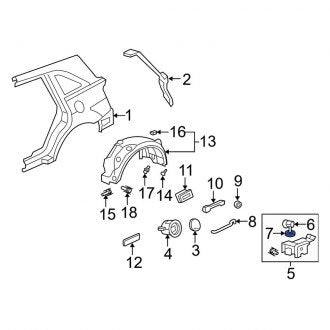 New OEM Genuine Acura, Fuel Door Latch Sleeve - Part # 74853SDAA21