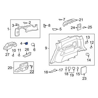 New OEM Genuine Acura, Quarter Panel Trim Cap - Part # 84627STXA01ZC