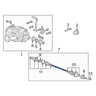 New OEM Genuine Acura, Rear Right CV Axle Assembly - Part # 42310STXA01