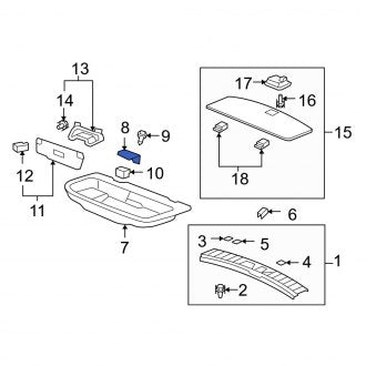 New OEM Genuine Acura, Rear Liftgate Hinge - Part # 84531STXA00ZA